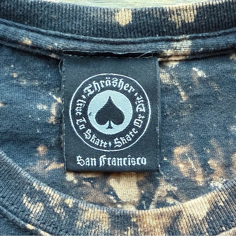 Thrasher Custom Bleached Fire tee - Picture 5 of 6